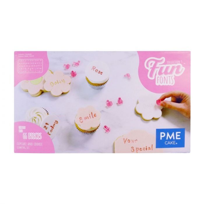 PME alfabeto Fun Font - Biscotti e Cupcake - Collezione 3
