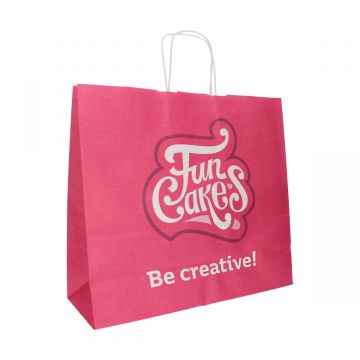 Shopper carta colore rosa Funcakes  40 x 36 x 14 cm