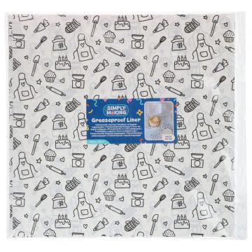 Bento Box Liner Baking Fun 25x25 cm – 50 fogli