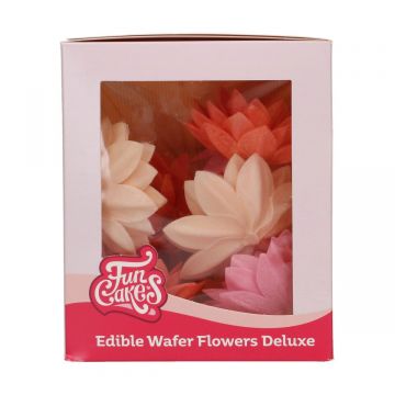 10 Fiori di Loto assortiti in ostia 7 cm Funcakes