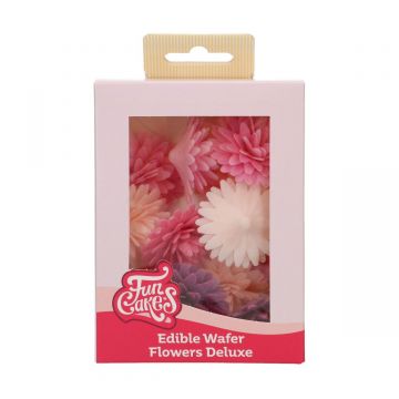 12 Fiori di Pom Pom Mix in ostia Funcakes 8 cm