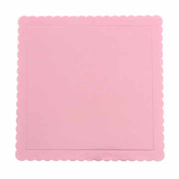 25 vassoi torta quadrati rosa 30 x 30 x 3 mm