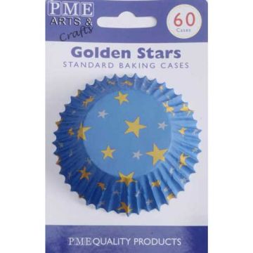 Pirottini Blu con stelle gialle PME (60 pezzi)