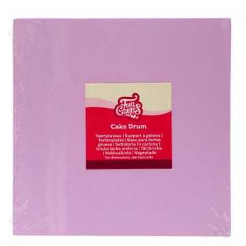Cake board vassoio quadrato Lilla Pastello 25 cm