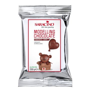 Cioccolato plastico da modellaggio Fondente 250 gr Saracino