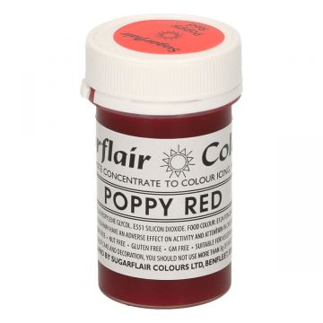 Colorante in gel Poppy Red marca Sugarflair