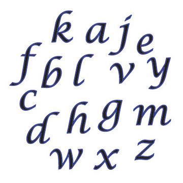 alphabeth set script lower case