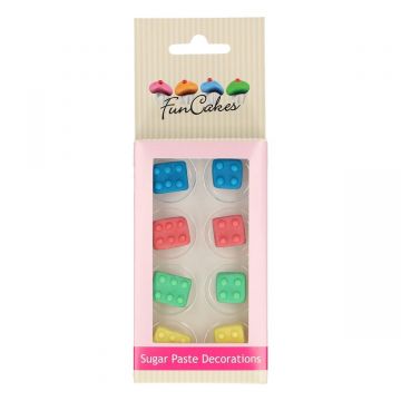 Decorazioni di zucchero mattoncini tipo Lego 8 pz