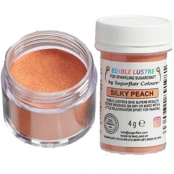 Colore Polvere alimentare Glitter Silky Peach 4 gr Sugarflair