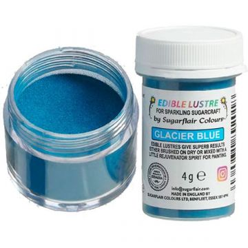 Colore Polvere alimentare Glitter Glacier Blu 4 gr Sugarflair