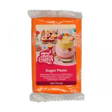 FUNCAKES PASTA DI ZUCCHERO TIGER ORANGE 250 G