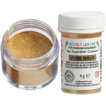 Colore Polvere alimentare Glitter Pure Gold 4 gr Sugarflair