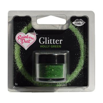 Colore in Polvere Glitter edibile Verde agrifoglio 5 gr