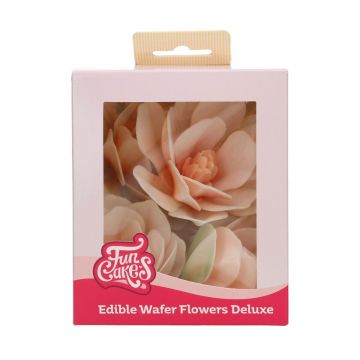 6 Fiori di Magnolia bianca in ostia 6 cm Funcakes