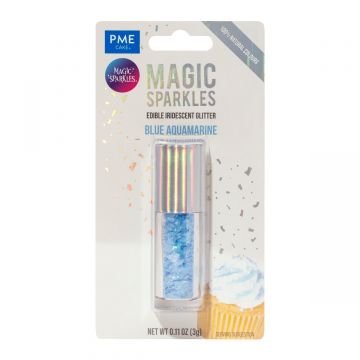 Magic Sparkles glitter edibile Azzurro Acquamarina 3 gr
