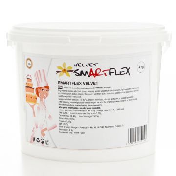 SmartFlex pasta di zucchero velvet vaniglia 4 kg bianca