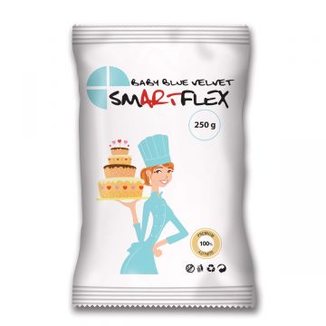 SmartFlex pasta di zucchero velvet baby blu 250 gr
