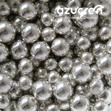 Perle di Zucchero Argento Metallizzato 6-8 mm 90 g Mix Decorativo