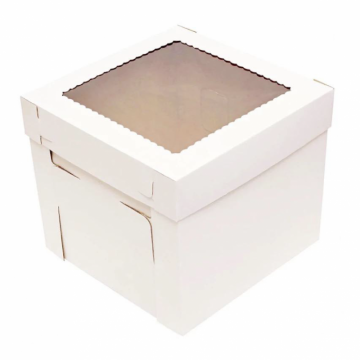 Scatola con finestra extra forte per torta 30 x 30 h 15 cm