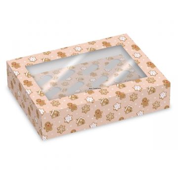 2 Scatole per 12 cupcake o biscotti - Pan di Zenzero