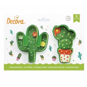 Set 2 tagliapasta cactus Decora 9 cm x 2,2 H