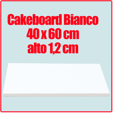 Cake border bianco 60 x 40 cm h 1,2 cm