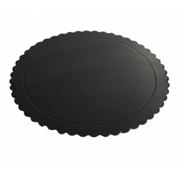 Vassoio per torta 30 Ø x 3 mm color nero