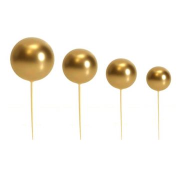 Set 20 palline oro cake topper per torta