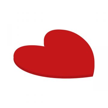 Tavoletta in masonite cuore rosso 25 cm