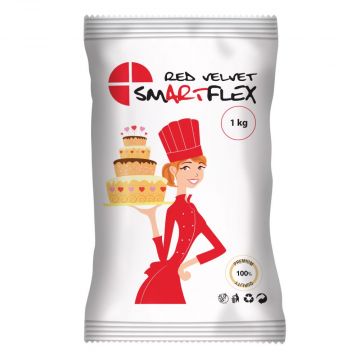 SmartFlex pasta di zucchero velvet rosso 1 Kg