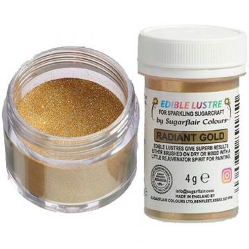 Colore Polvere alimentare Lustre Radiant Gold 4 gr Sugarflair