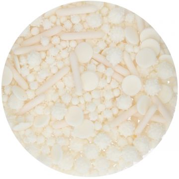  Sprinkle Medley Bianco White 50 gr Funcakes