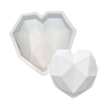 Stampo in silicone 21 cm cuore diamante