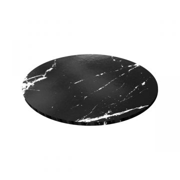 Tavoletta in masonite marmo nero tonda 30 cm