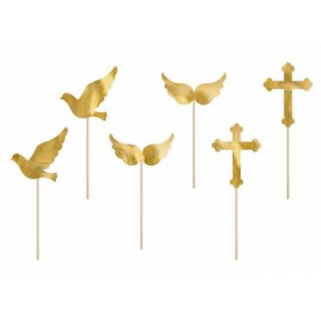 Set 6 topper prima comunione 8,5 - 11 cm