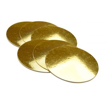 Sottotorta color oro diametro 25 cm - 6 pezzi