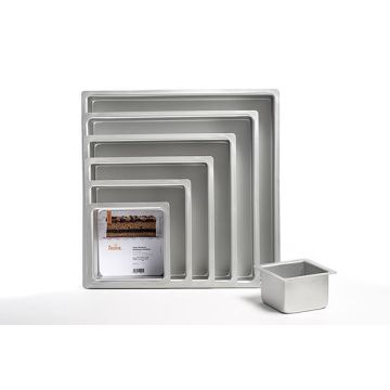 Teglia professionale anodizzata quadrata 15 x 15 x 10 cm