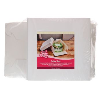 25 scatole bianche con coperchio 30 x 30 h 8 cm