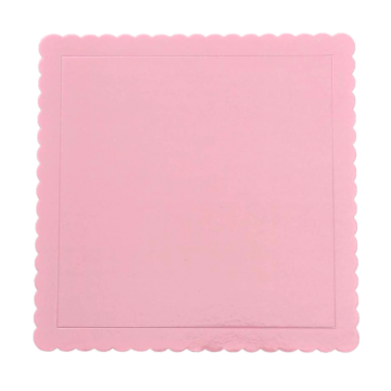 25 vassoi torta quadrati rosa 30 x 30 x 3 mm