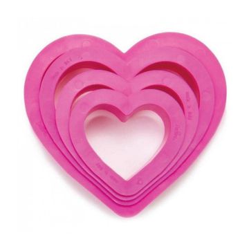 SET 4 TAGLIAPASTA CUORE 4 5 6 8 H 2,2 CM SET 4 TAGLIAPASTA CUORE 4 5 6 8 H 2,2 CM