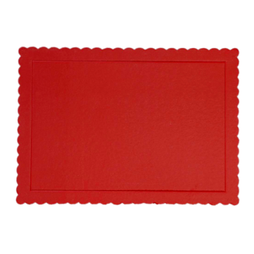 Cake Board rettangolare 25 x 35 x 3 mm rosso