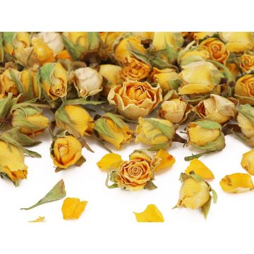 Boccioli commestibili essiccati di rosa gialla 10 gr