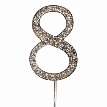 Cake Topper Diamante numero 8