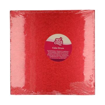 Cake border quadrato 30,5 altezza 1,2 cm Rosso