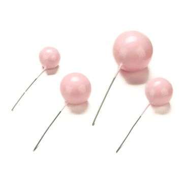 Cake Topper Bubble color rosa 4 pz