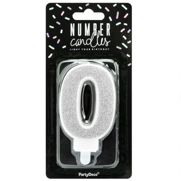 Candelina numero 0 color Argento