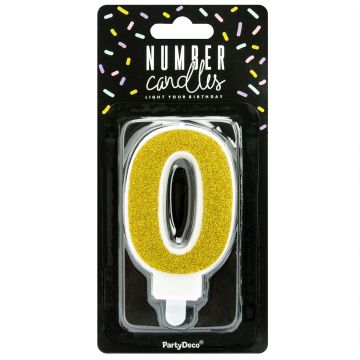 Candelina numero 0 color oro