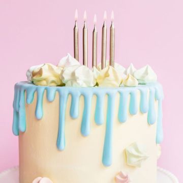 Candeline oro 6 pz Party deco