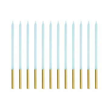 Candeline Blu e Oro 12 pezzi