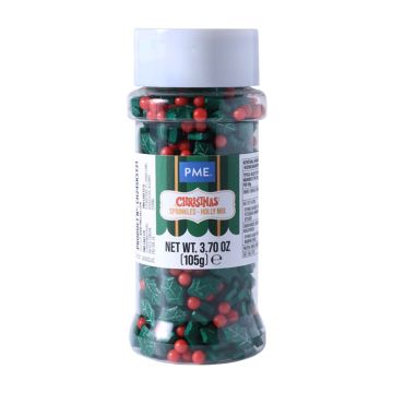 Sprinkles di natale - Mix agrifoglio PME 105 gr